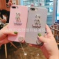 苹果7plus手机壳卡通可爱小熊iphone6挂绳皮壳6s保护套**创意女
